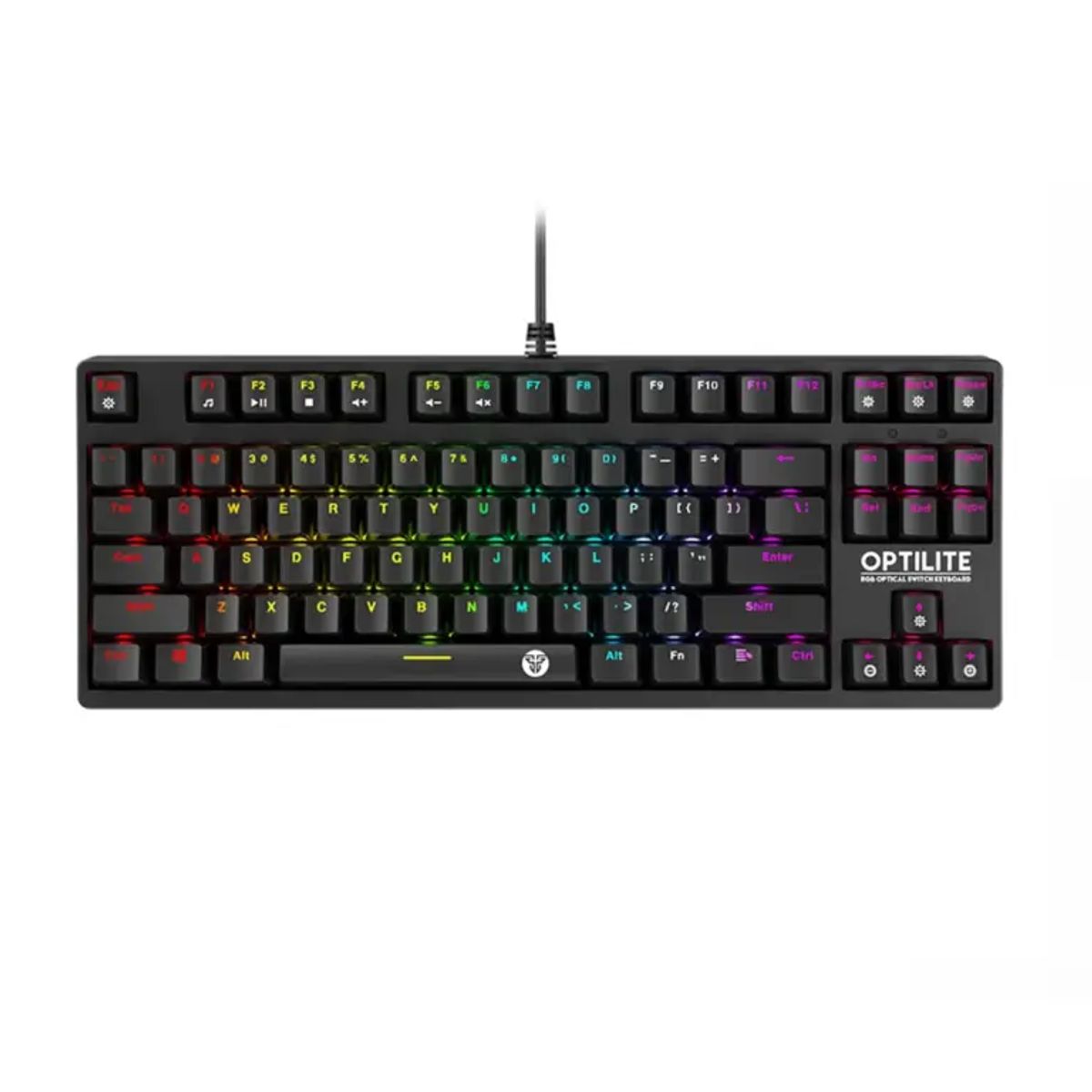 FANTECH - Teclado Gamer Mecánico Fantech Optilite MK872 Black Óptico RGB