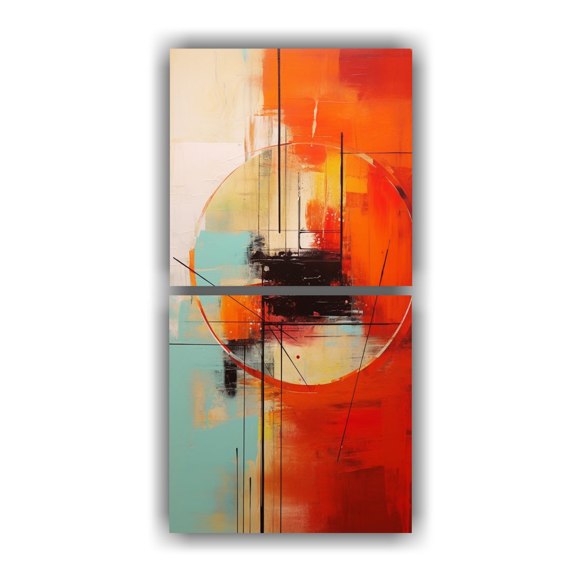 GENERICO - Cuadro Abstracto Estilo Imagen Lienzos De Tela 20x40 Cm