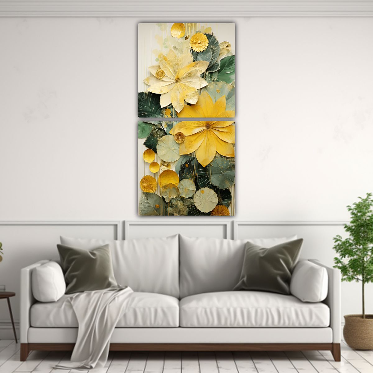 GENERICO - Conjunto De Pinturas Abstractas Y Fantasía De 40x80 Cm