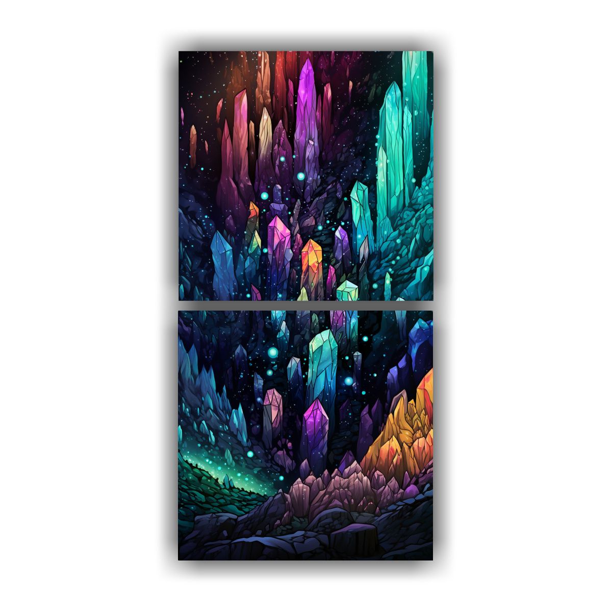 GENERICO - Cuadros Abstractos Calidez Estilo Ke Piedra 60x120 Cm