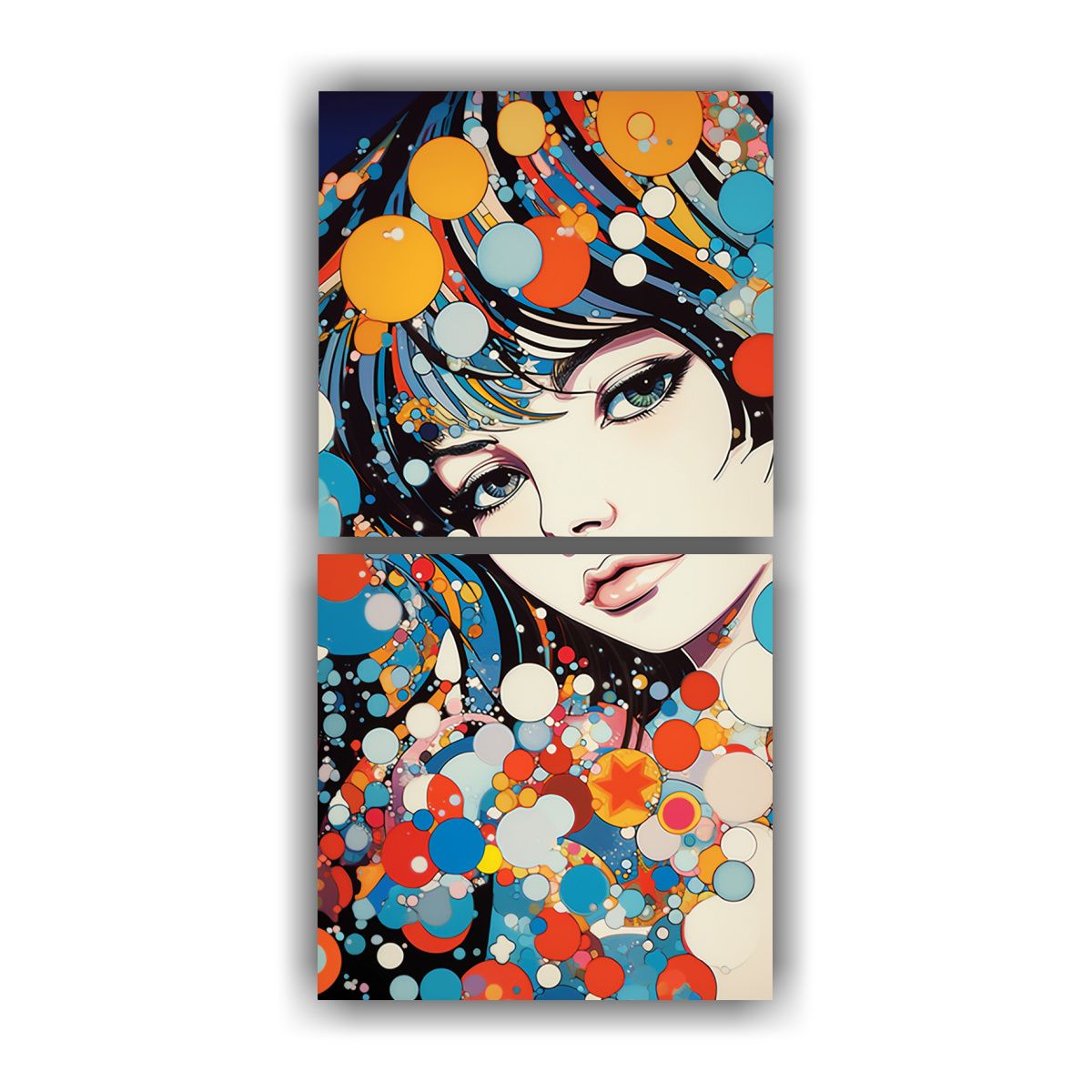 GENERICO - Pinturas Abstractas Para Comedor De Dos Artes De 20x40 Cm