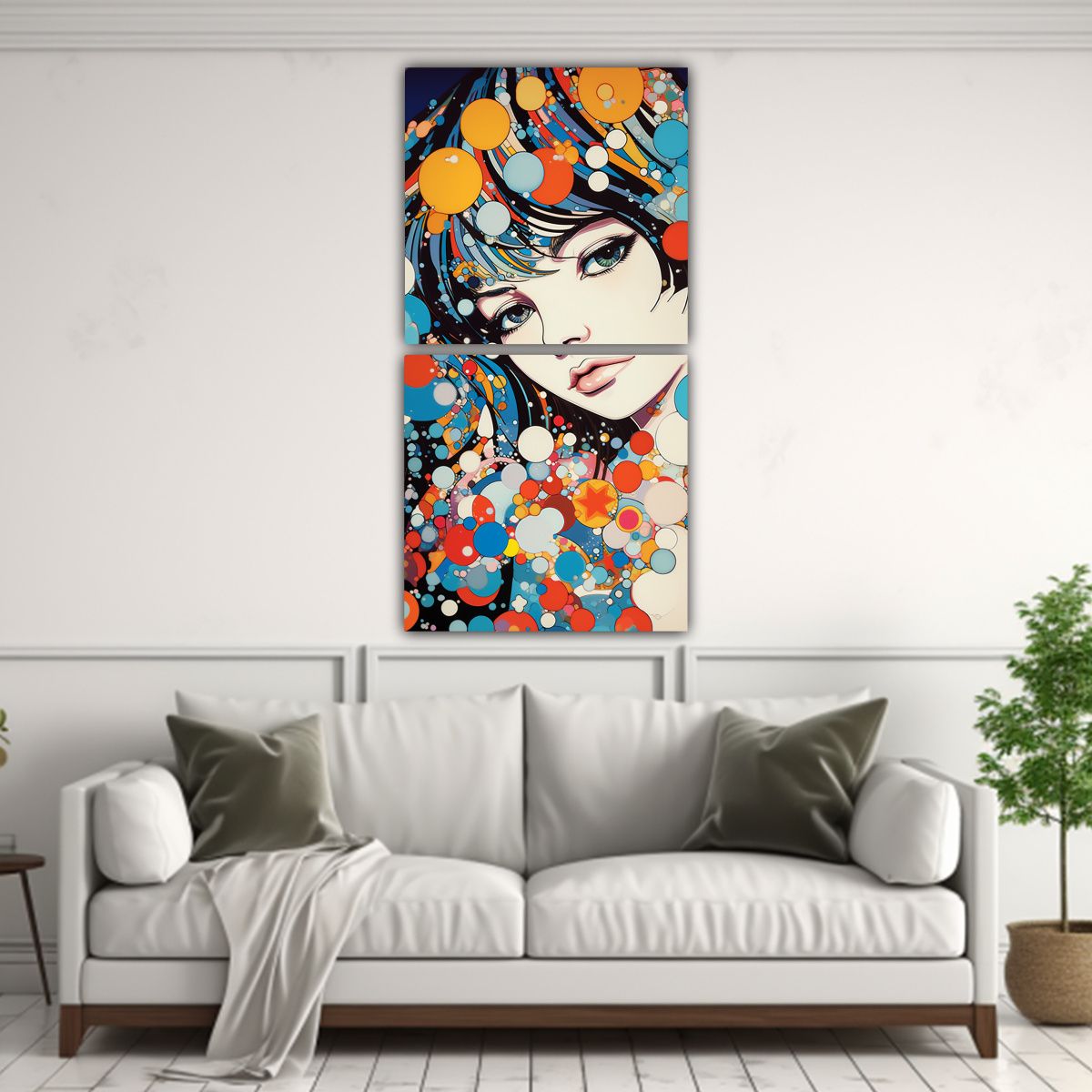 GENERICO - Pinturas Abstractas Para Comedor De Dos Artes De 20x40 Cm