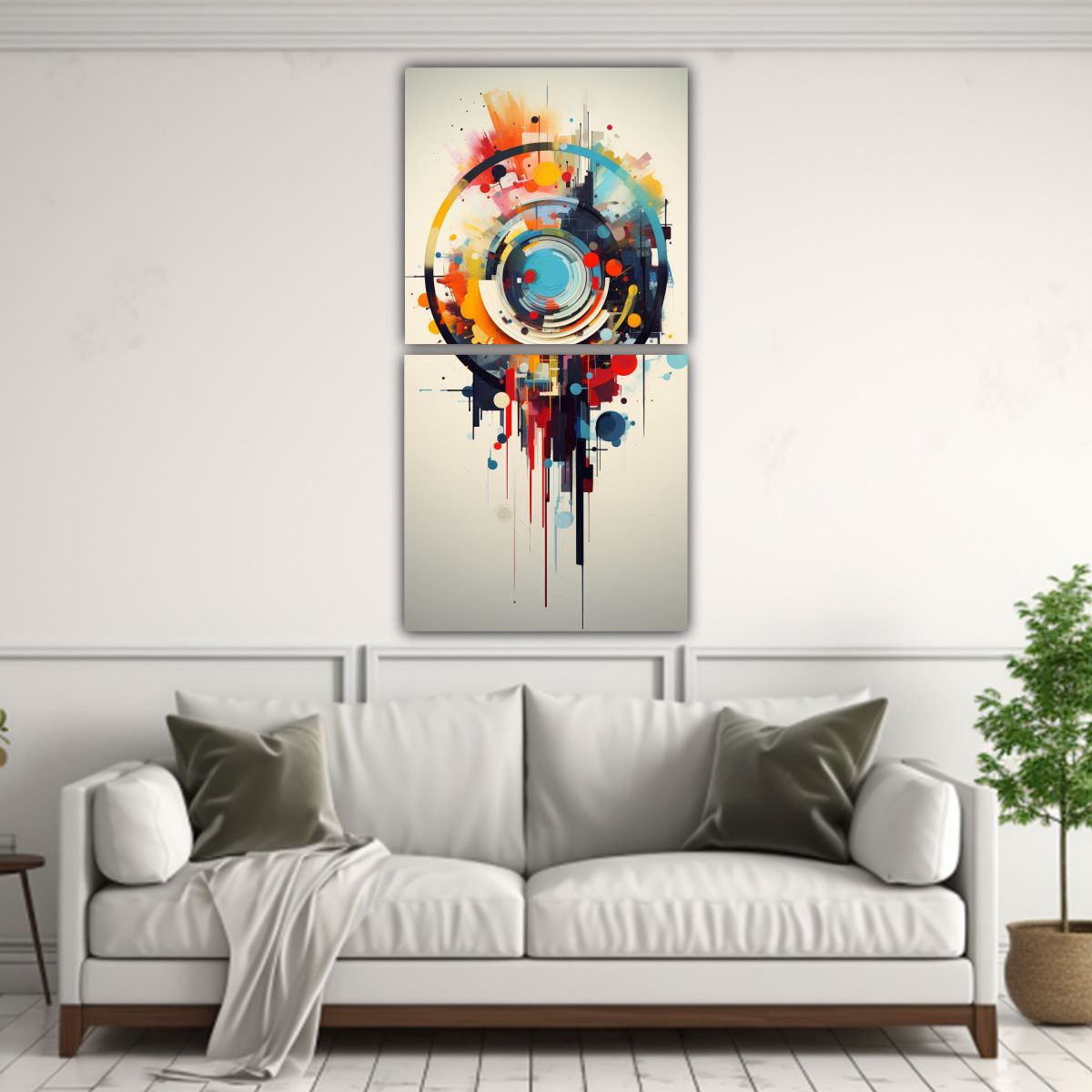 GENERICO - Pinturas Decorativas Estilo Expresionismo Central 30x60 Cm