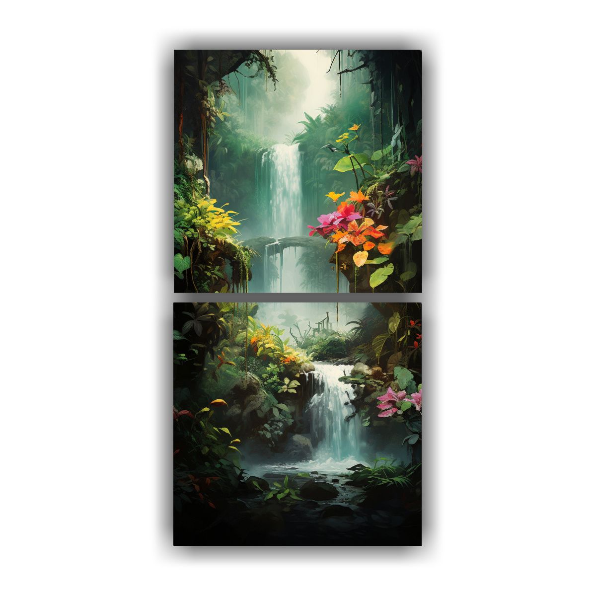 GENERICO - Dos Cuadros De Decoración En Tela Sublimada Con 50x100 Cm