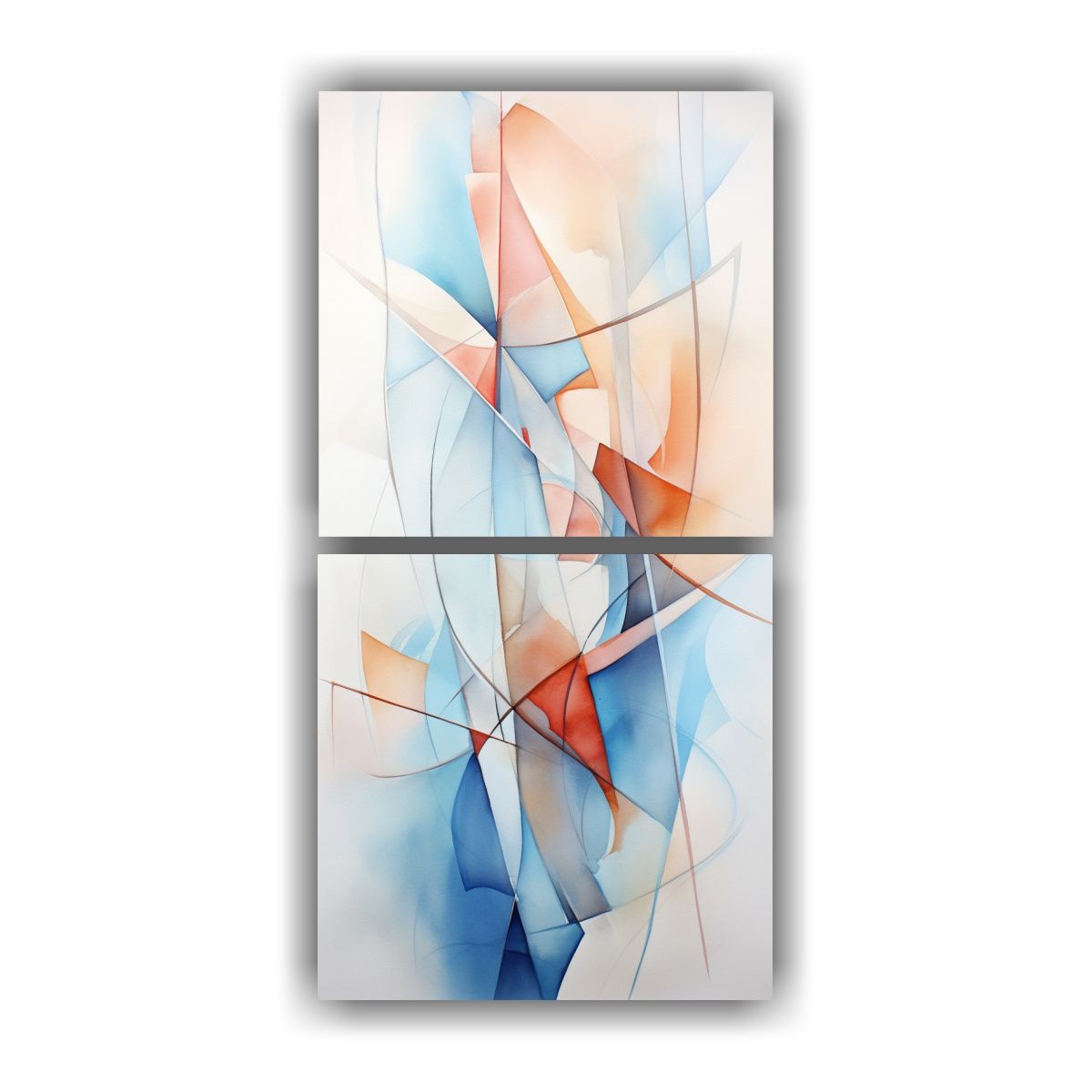 GENERICO - Pintura Decorativa En Lienzo Abstracto Acuarela 40x80 Cm