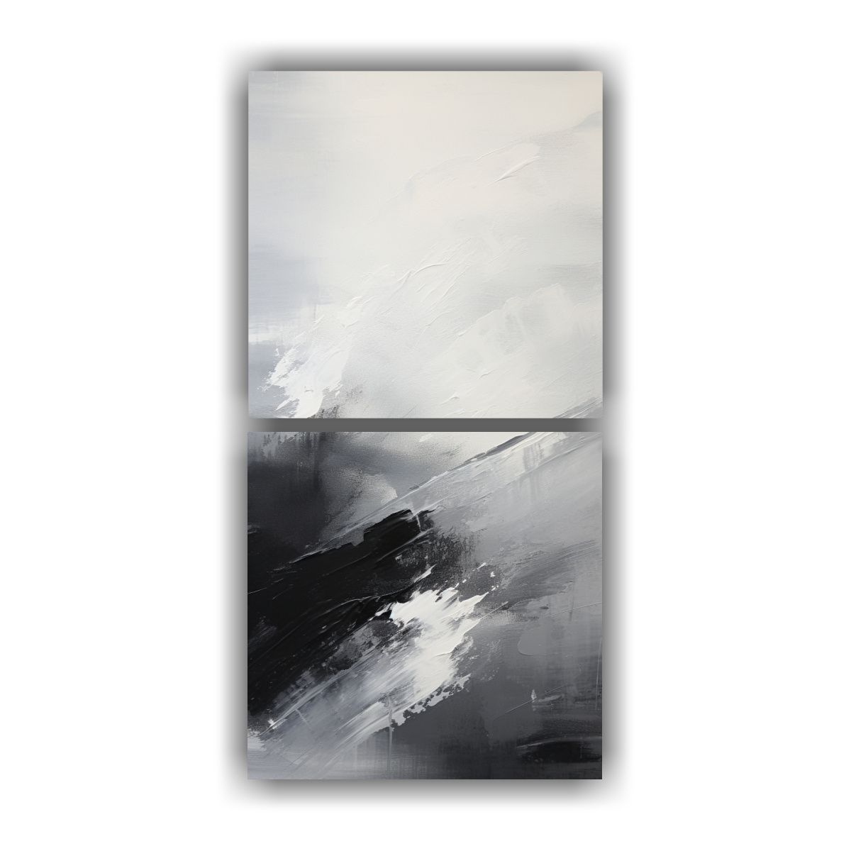 GENERICO - Pintura Abstracta De Clima Set 2 Forma Elegancia 40x80 Cm