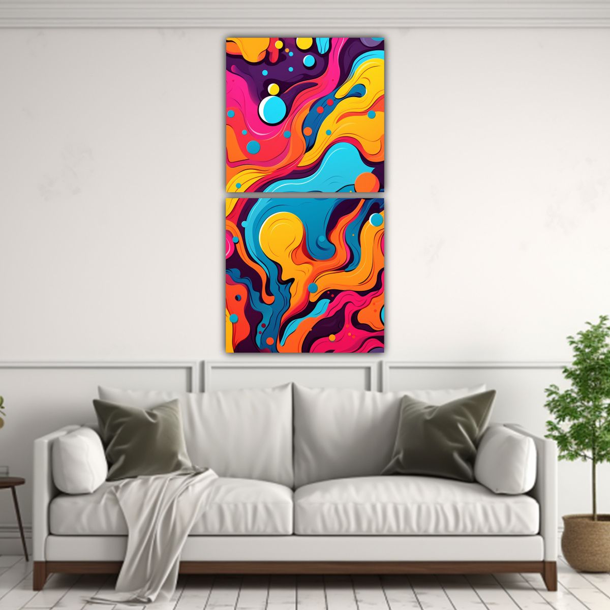 GENERICO - Pinturas Abstractas Para Pared Con Tonos 60x120 Cm