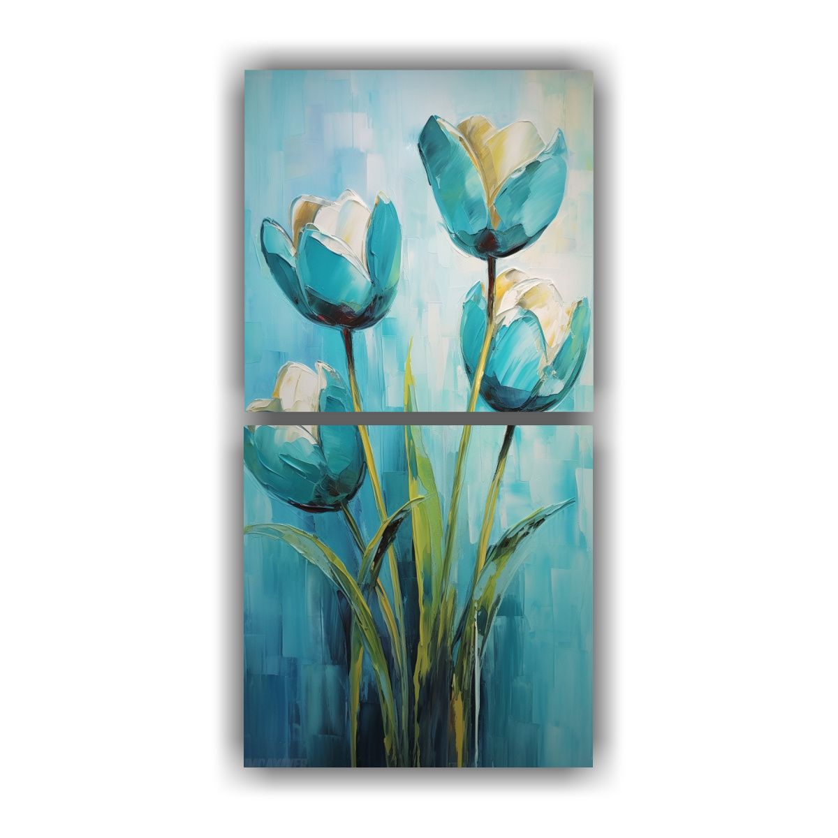 GENERICO - Cuadro Tela Sublimada Enigmático De Tulipanes 60x120 Cm