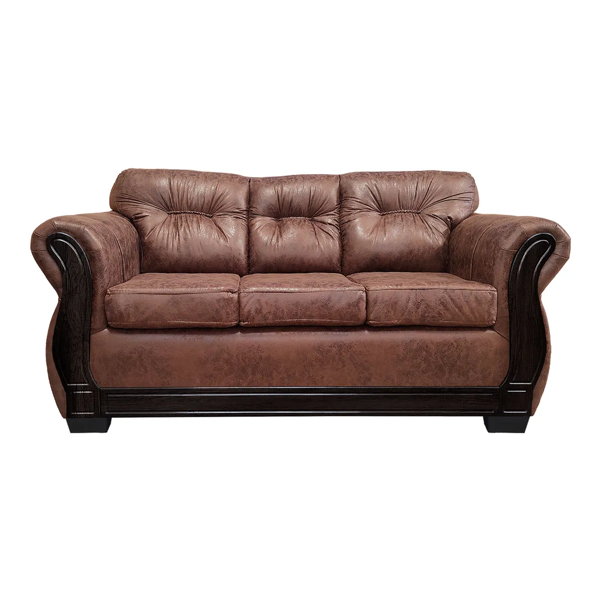 AMERICA DECORA - Sofá Con Respaldo Confortable 3 Personas Taurus Envejecido