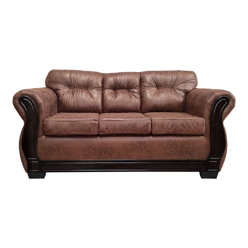 AMERICA DECORA - Sofá Con Respaldo Confortable 3 Personas Taurus Envejecido