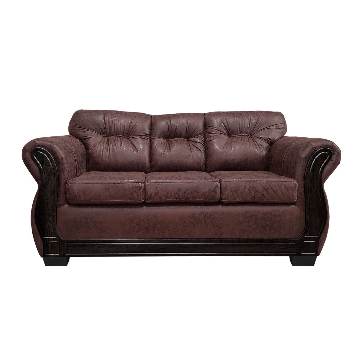 AMERICA DECORA - Sofá Con Respaldo Confortable 3 Personas Taurus Envejecido