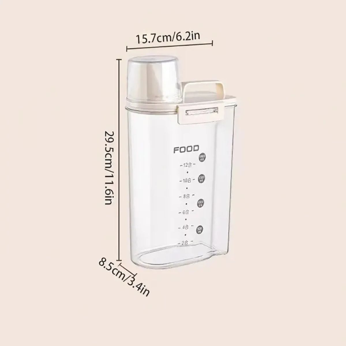 GENERICO - Comedero Contenedor Portátil Hermético Alimento Para Mascota