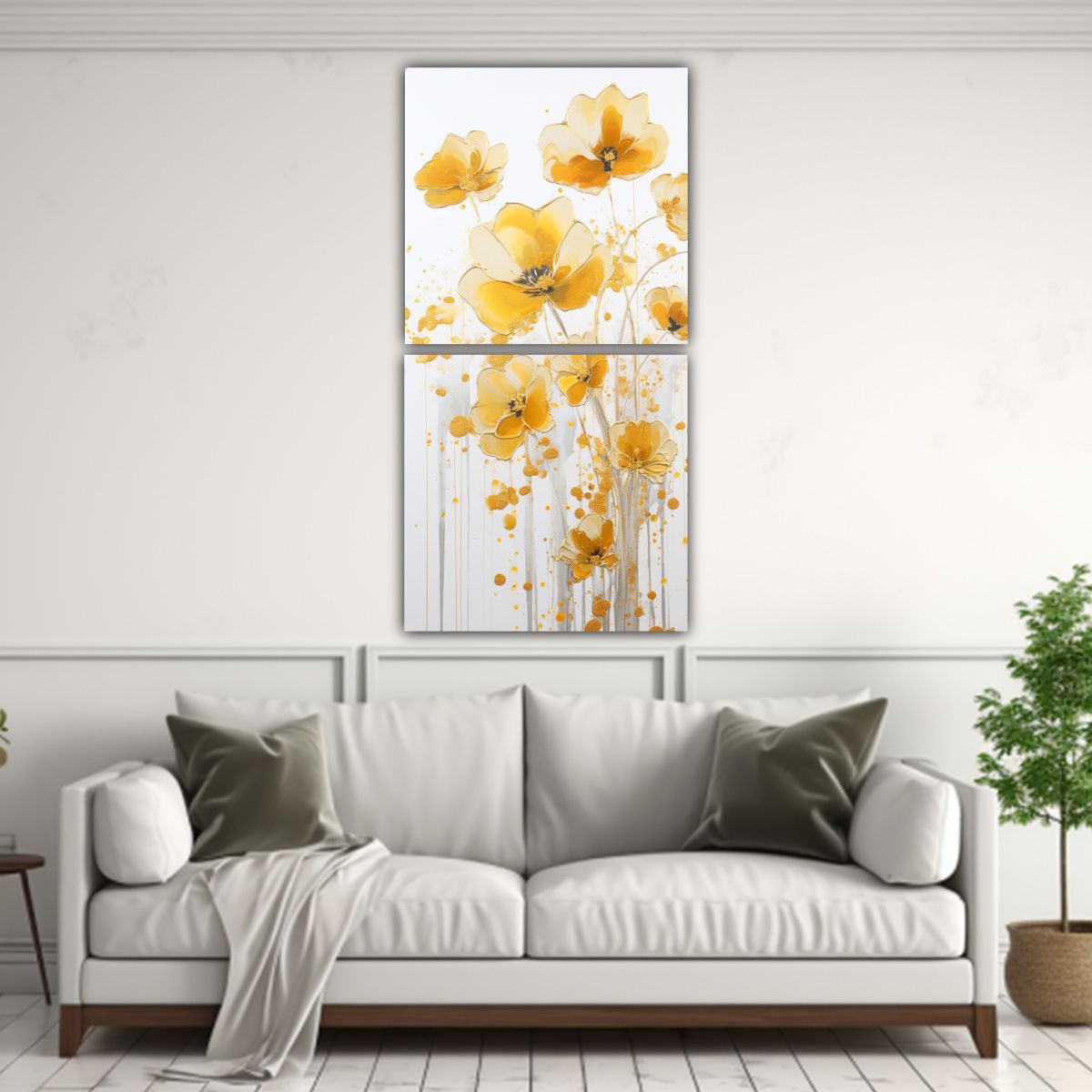 GENERICO - Pintura Acrílica Vibrante En Blanco 20x40 Cm