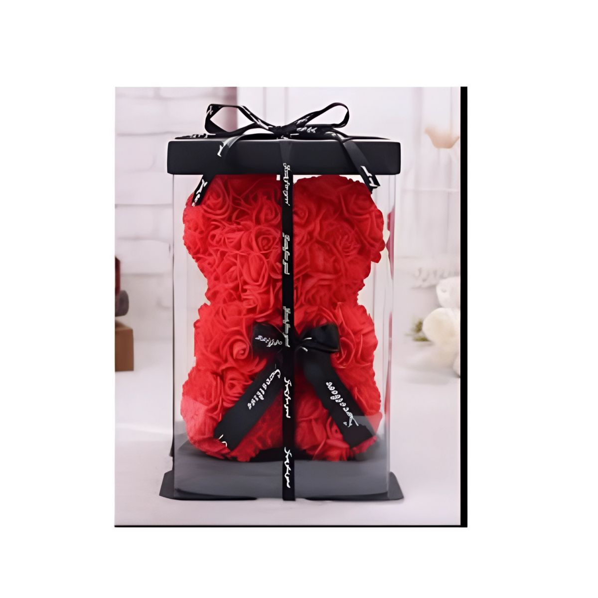 MOVI - Oso de Rosas Rojo  Regalo Decorativo Elegante y Duradero