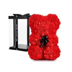 MOVI - Oso de Rosas Rojo Regalo Decorativo Elegante y Duradero