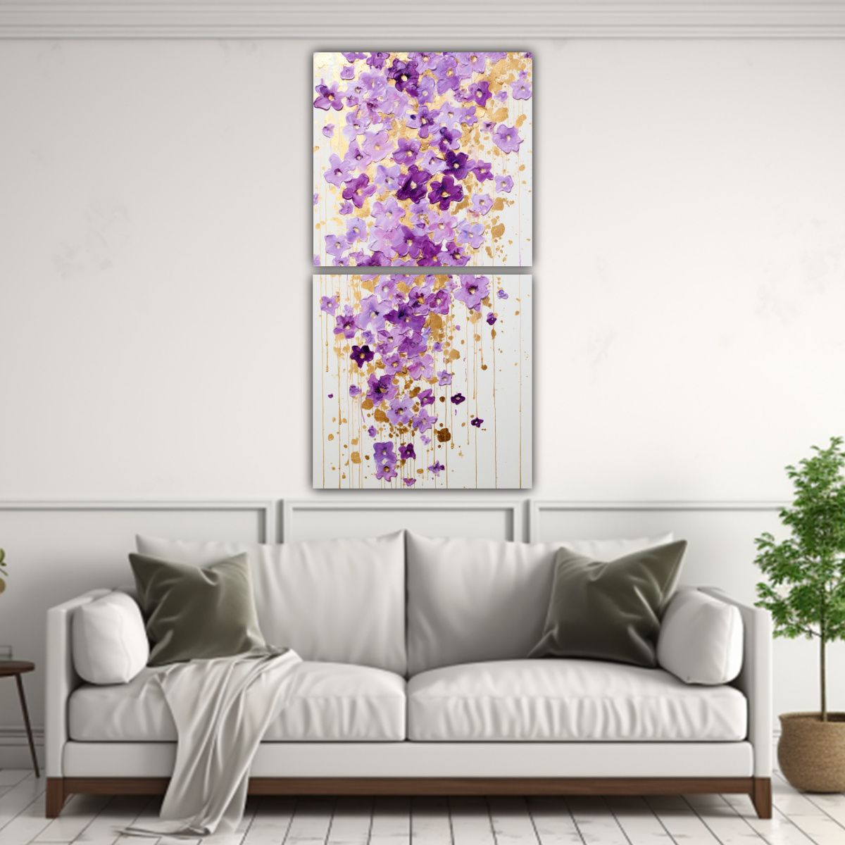 GENERICO - Cuadros Belleza Abstracta En Acrílico Sobre 20x40 Cm