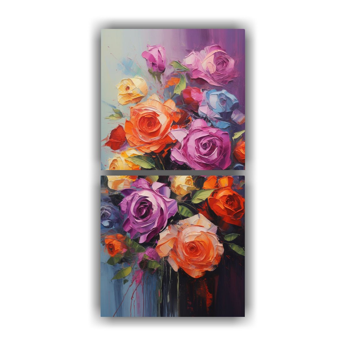 GENERICO - Cuadro De Lienzos De Tela Hermosos Con Rosas 50x100 Cm