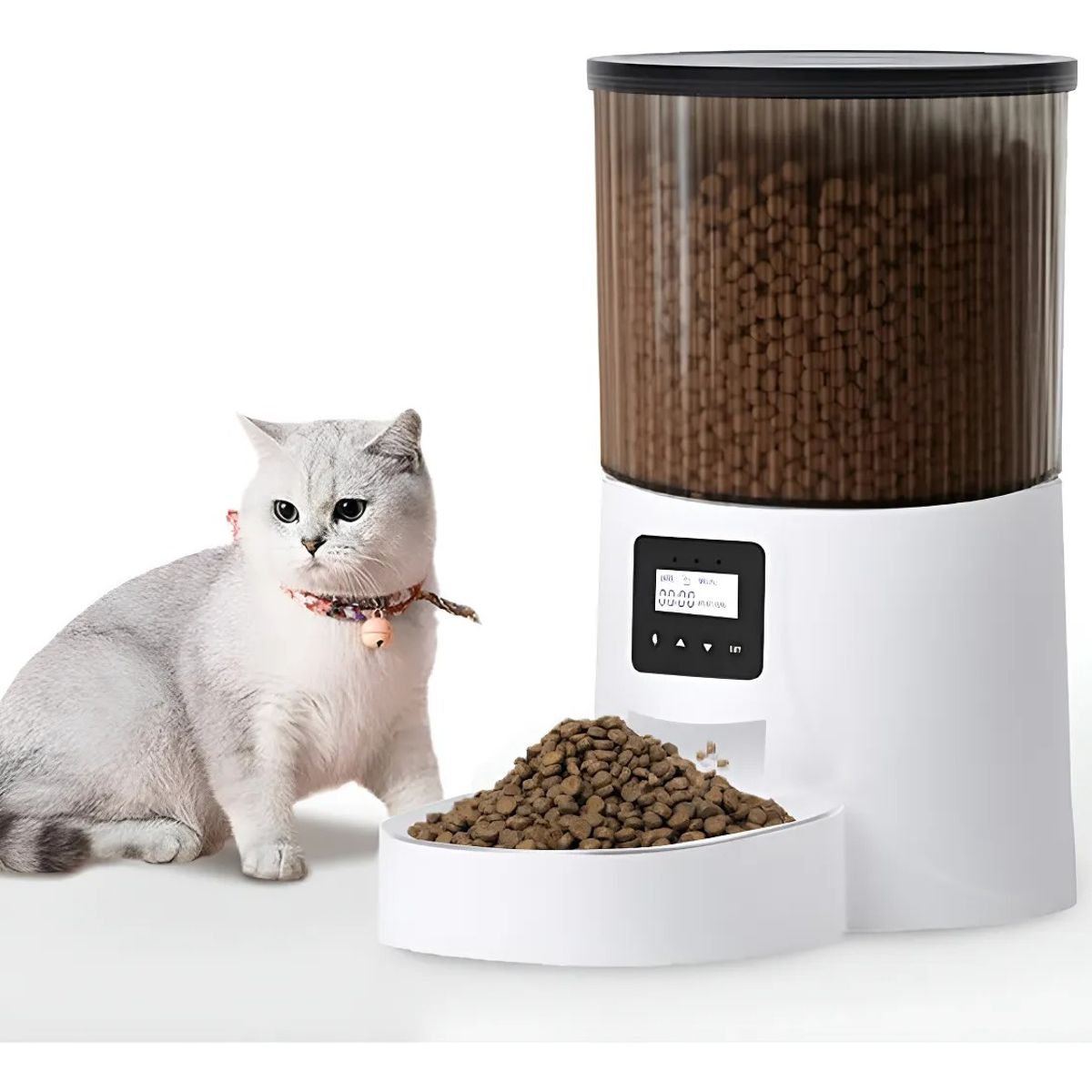 EVERSO - Dispensador Alimento Automático Perros Gatos Mascota 4L