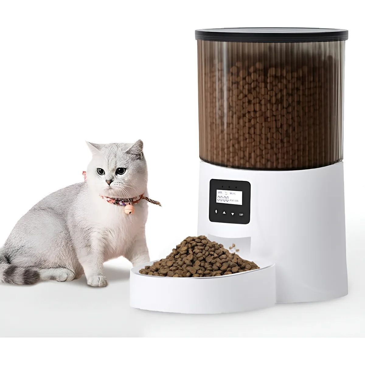 EVERSO - Dispensador Alimento Automático Perros Gatos Mascota 4L