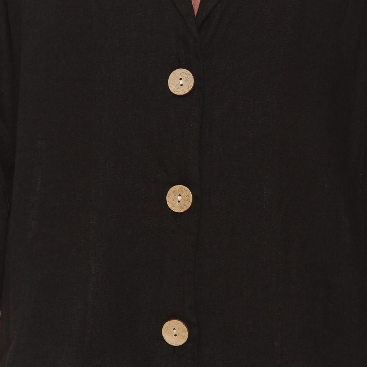 WADOS - CHAQUETA LINO MANGA CORTA ESCOTE V ABOTONADA EN DELANTERO