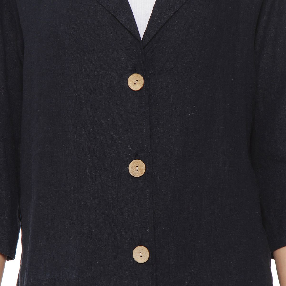 WADOS - CHAQUETA LINO MANGA CORTA ESCOTE V ABOTONADA EN DELANTERO