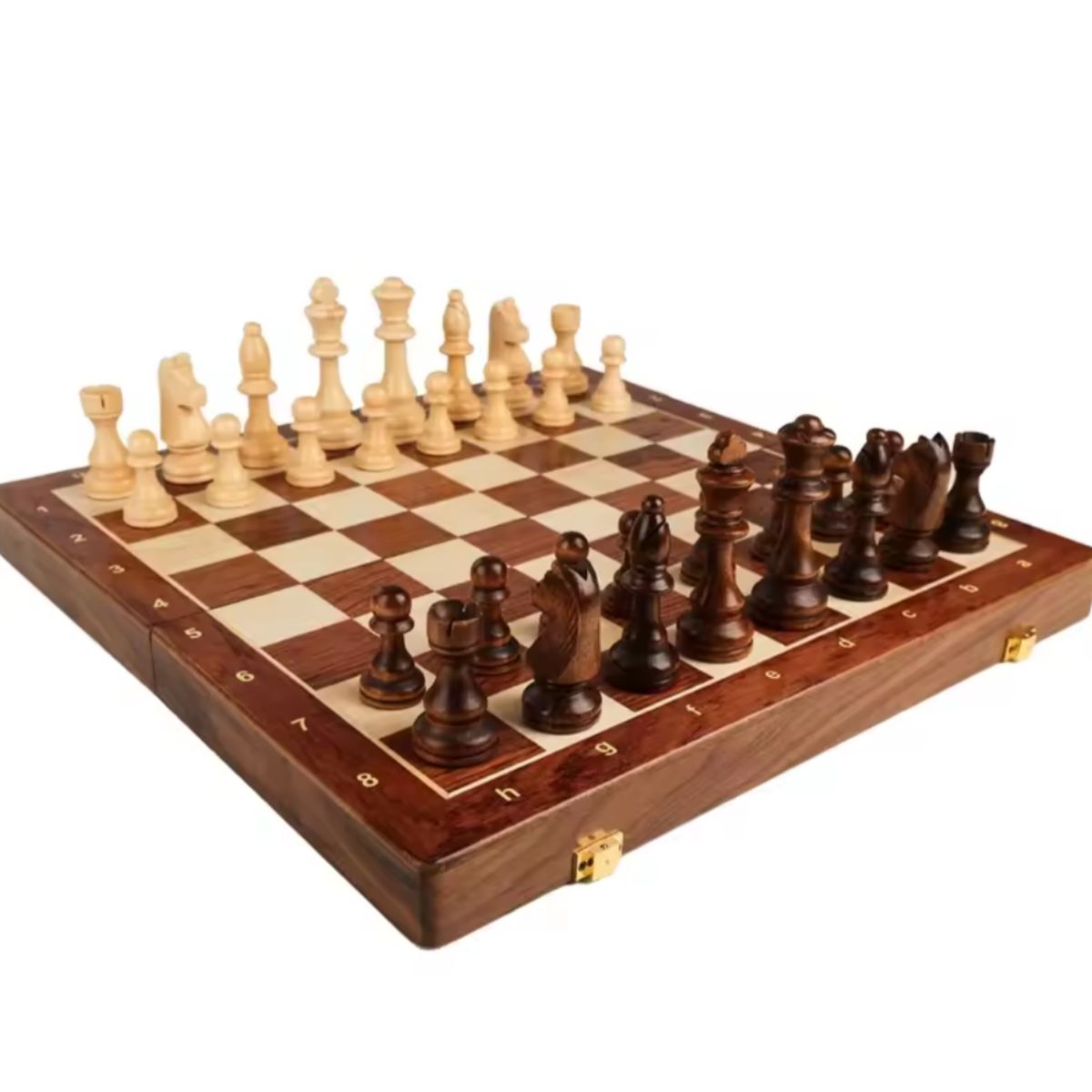 GENERICO - Ajedrez 3 En 1 Madera 39x39 Cm Con Damas Y Backgammon