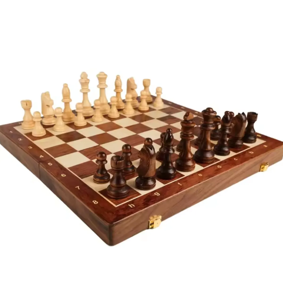 GENERICO - Ajedrez 3 En 1 Madera 39x39 Cm Con Damas Y Backgammon