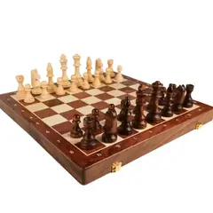 GENERICO - Ajedrez 3 En 1 Madera 39x39 Cm Con Damas Y Backgammon