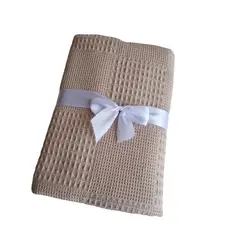 GENERICO - Manta Waffle De Algodón Para Bebé 100x100cm