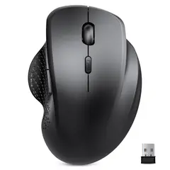 TECMASTER - Mouse Inalámbrico BT + Wireless Recargable Ergonomico