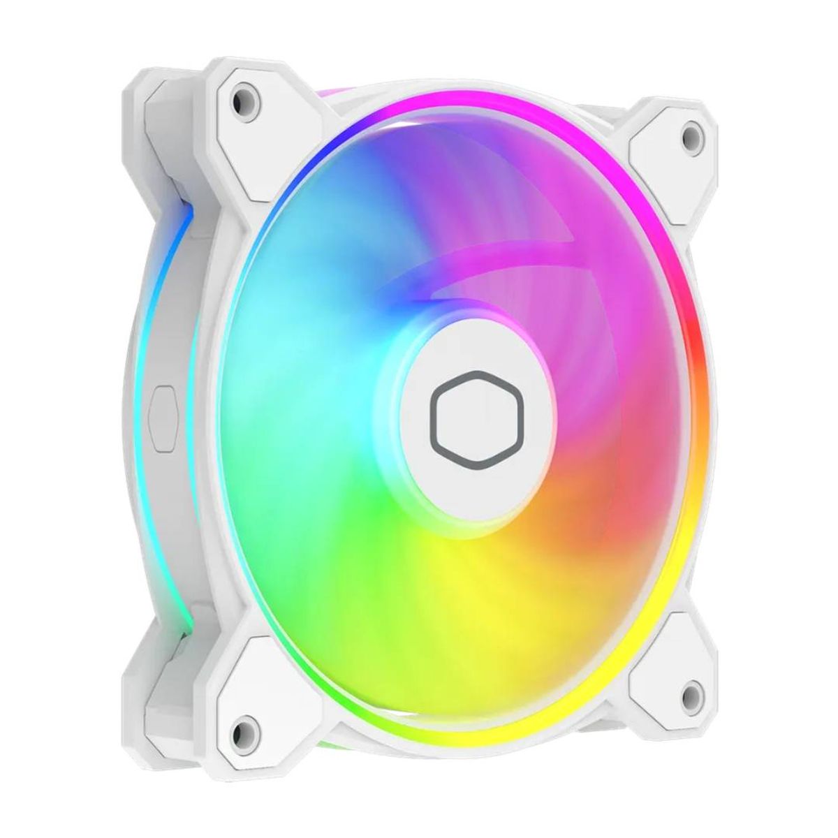 COOLER MASTER - Ventilador Cooler Master MasterFan MF120 Halo2 Blanco