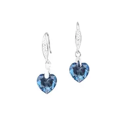 JOYAS MONTERO - Aros Amor Plata 925 creado con cristales de Swarovski® Aquamarine
