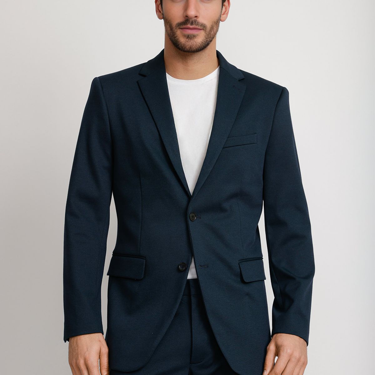 PERRY ELLIS - Chaqueta Formal Hombre Azul Medio