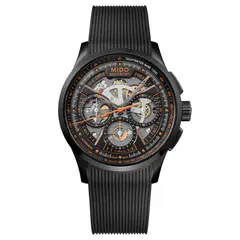 MIDO - Reloj Multifort Skeleton Chronograph Resina Negro