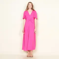 WADOS - VESTIDO MANGA CORTA SOLICO ESCOTE V