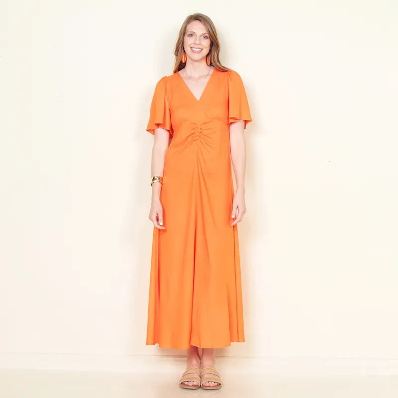 WADOS - VESTIDO MANGA CORTA SOLICO ESCOTE V
