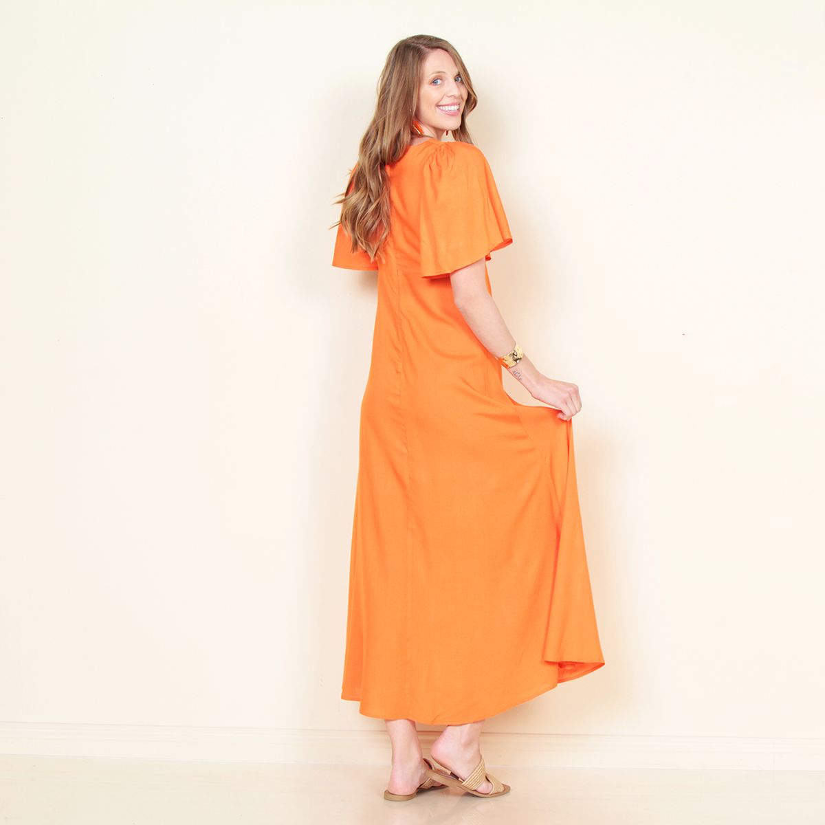 WADOS - VESTIDO MANGA CORTA SOLICO ESCOTE V