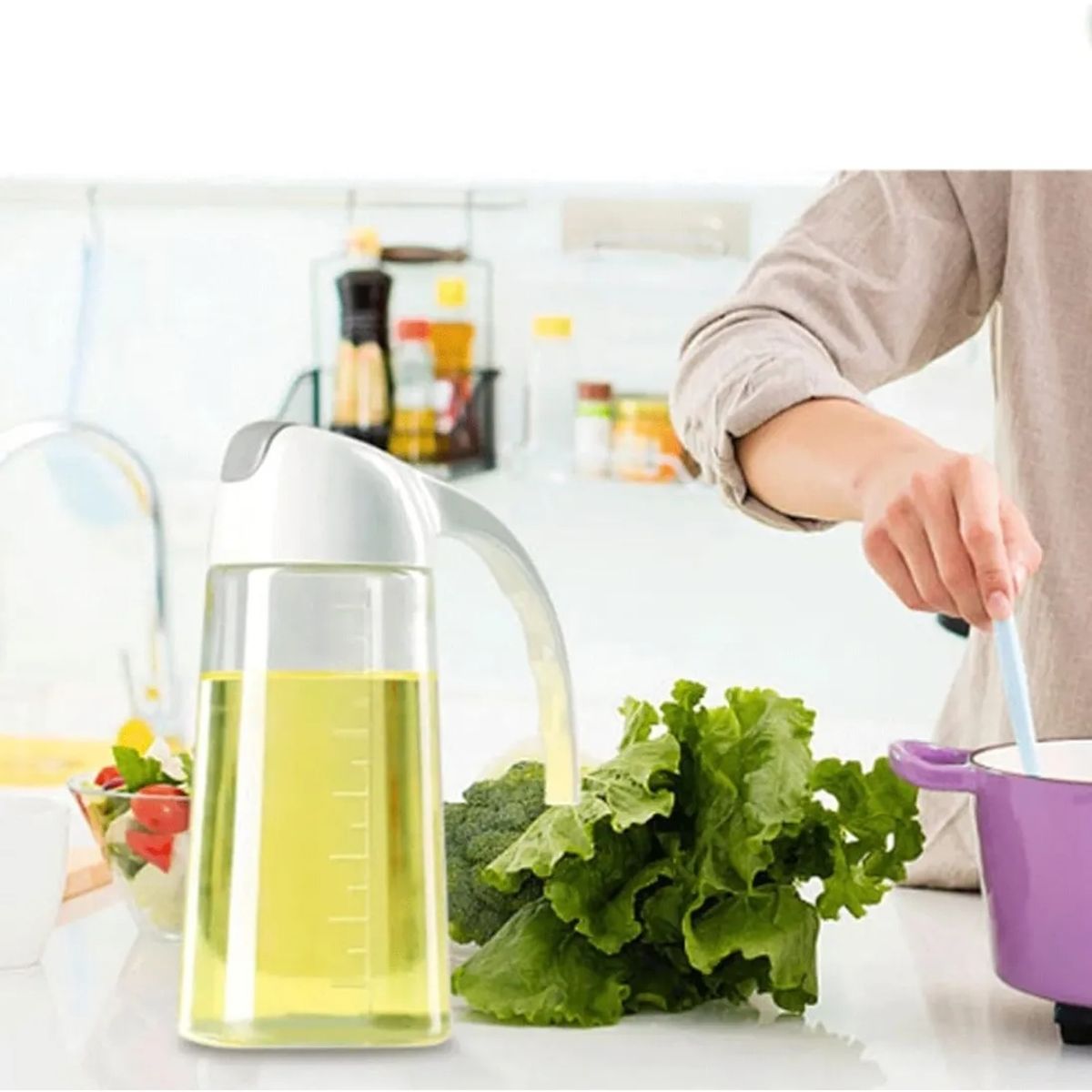 GENERICO - 2 Aceitera Botellas De Aceite Botella De Vidrio Alcuza Vidrio