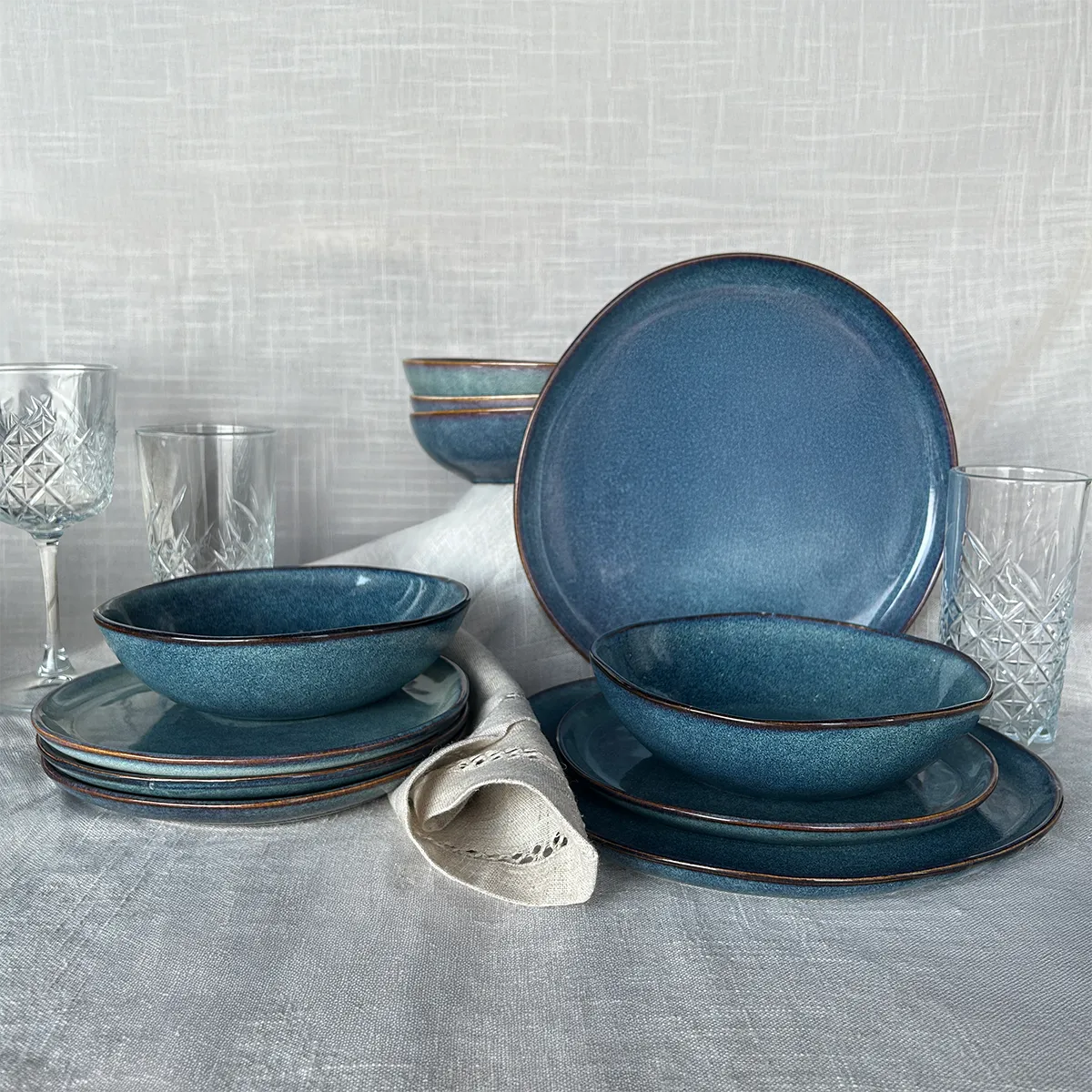 IMAHE - Set Vajilla 18 Piezas Cerámica Línea Efes - B