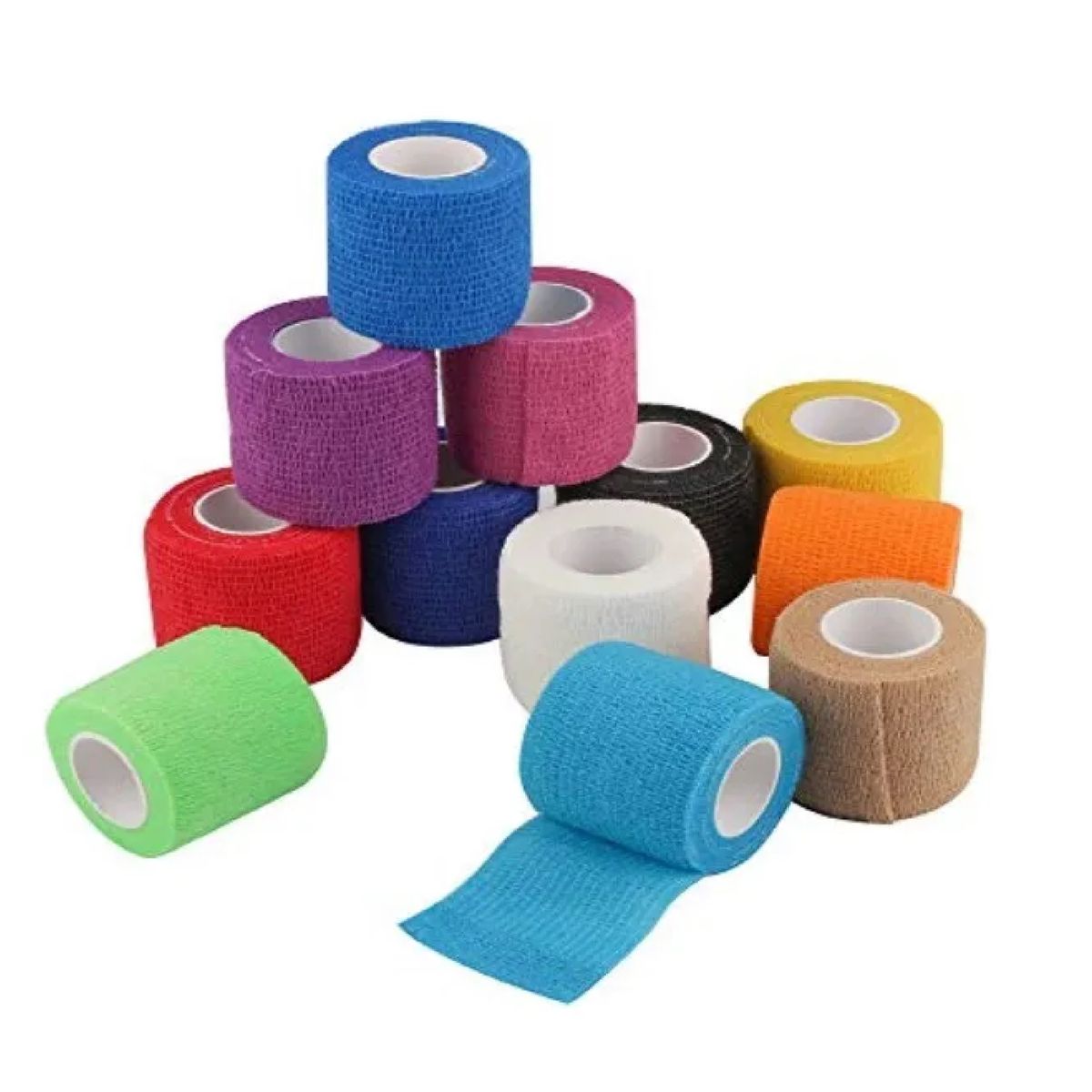 GENERICO - Pack X6 Venda Coban Cinta Para Vendaje Deportes 75mm X450cm Variado