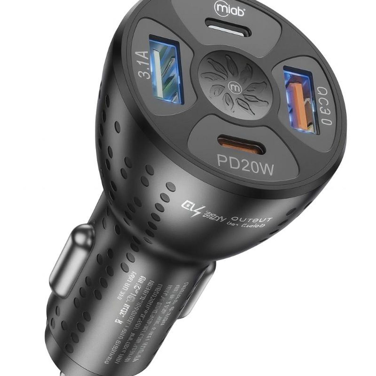 MLAB - Cargador Auto Mlab 4 Puertos USB QC30 + PD 20W