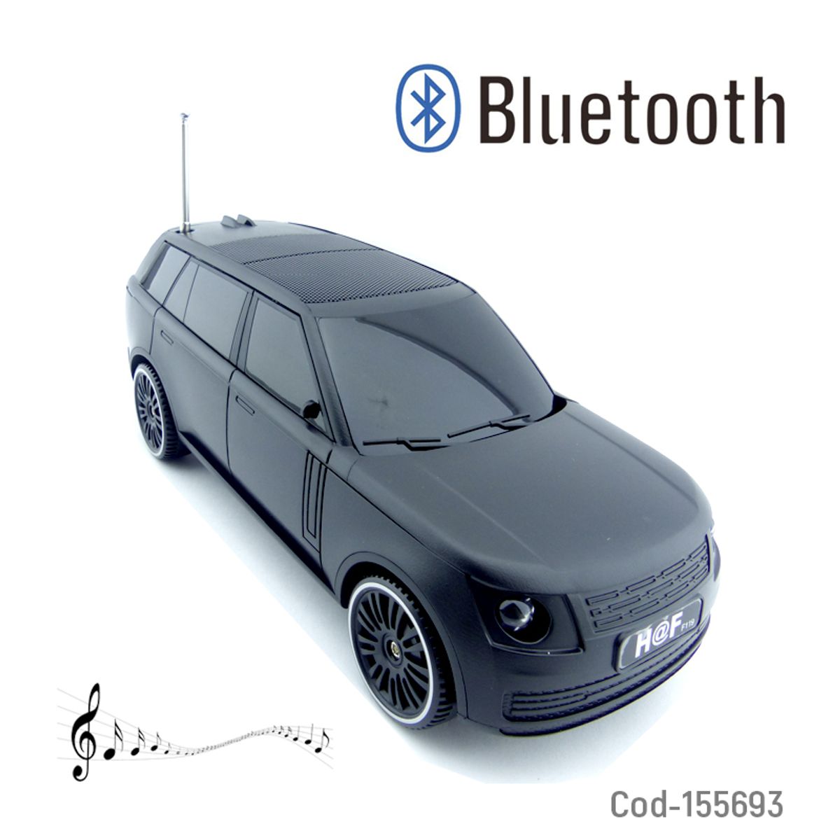 GENERICO - Parlante Recargable Solar HF-F119 Bluetooth FM USB Estilo Land Rover