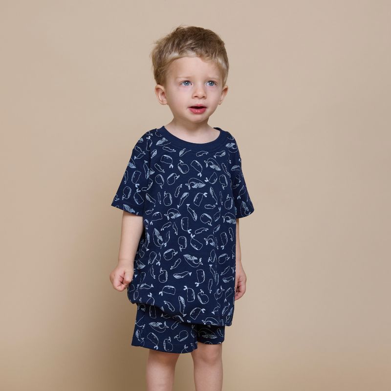 SIMPLY B - Pijama corto niño ballenas