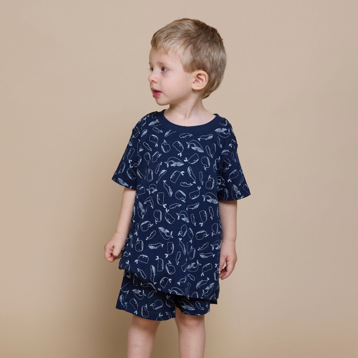 SIMPLY B - Pijama corto niño ballenas