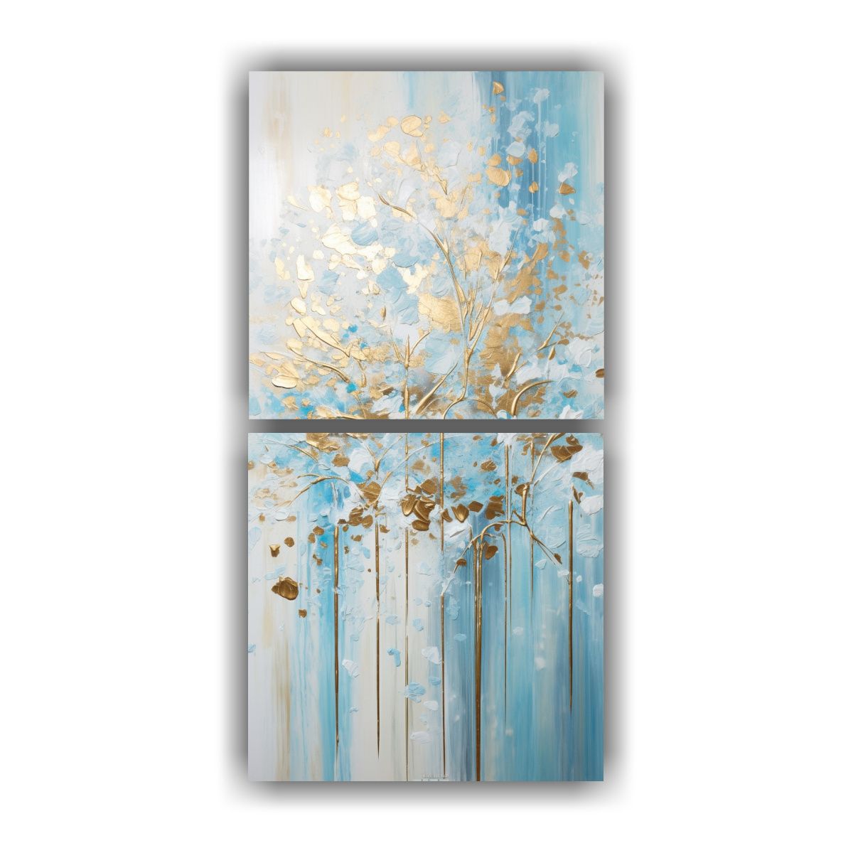 GENERICO - Diptico Conceptual Belleza Pintura En Blanco Y 50x100 Cm