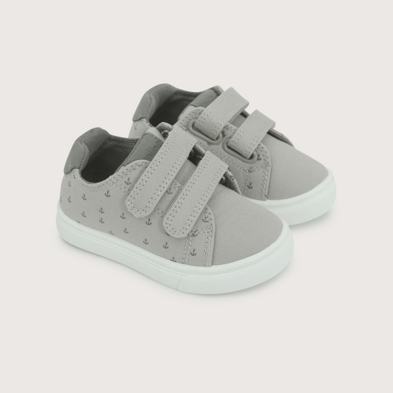 OPALINE - Zapatilla gris de niño