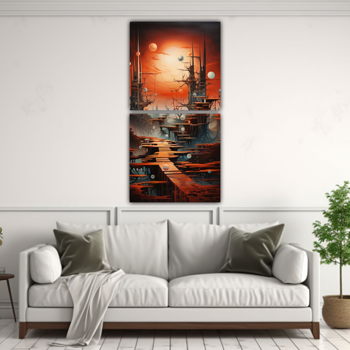 GENERICO - Cuadros Tela Sublimada Florales Un Viaje A 60x120 Cm