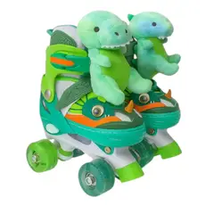 ANGELES DEL HOGAR - Patin 4 Ruedas Luminosas Y Accesorios Dinopatin