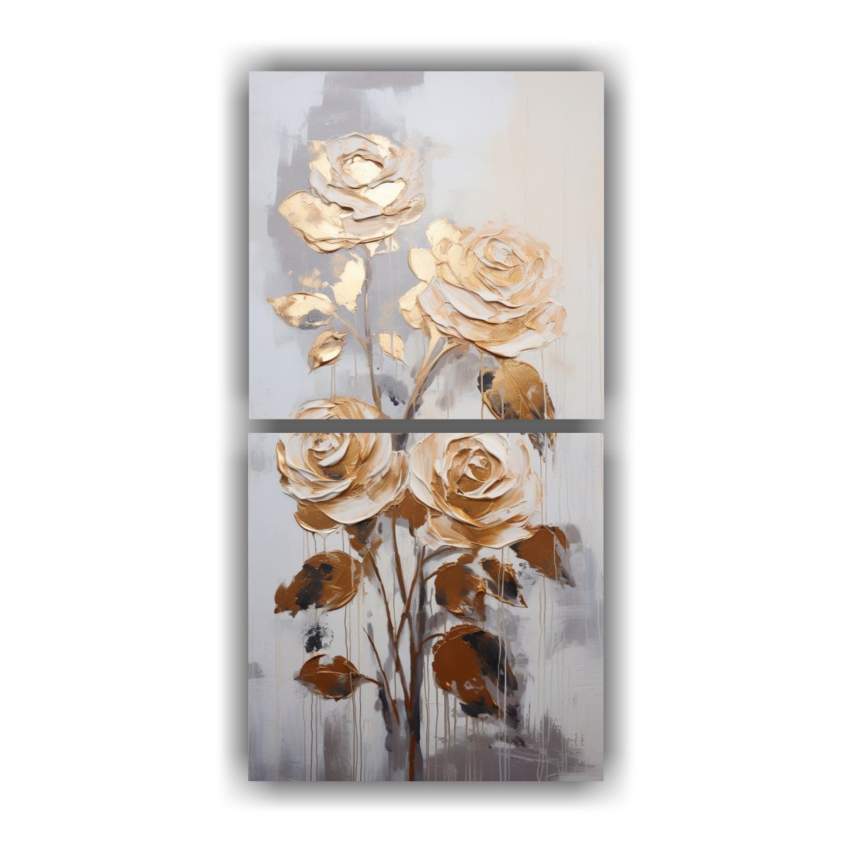 GENERICO - Pintura En Lienzo De Diptico Composición 20x40 Cm