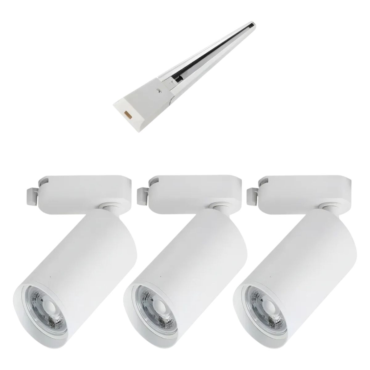 AVC Y VELL MAX - Lámpara 3 Focos Blancos Luz Neutra 7W con Riel de 1mt